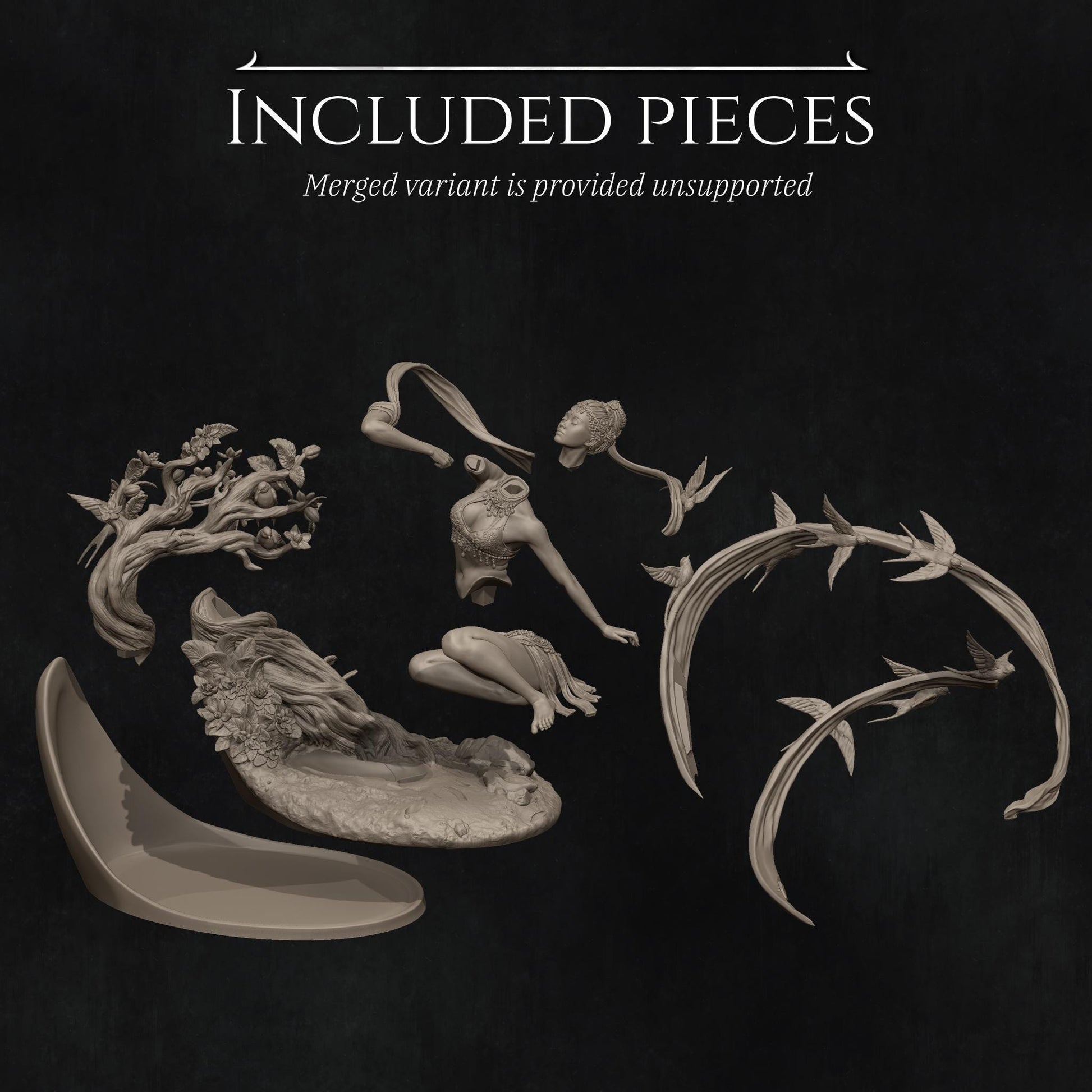 Spring Diorama | Collectible 3D Printed Four Seasons Statue | by Nerikson