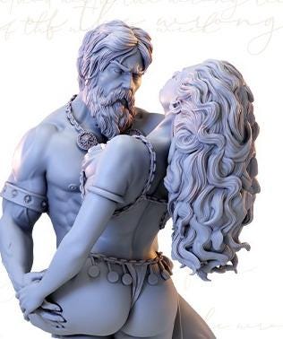 The Dancers Busts | Fantasy Collectible Resin Statue Scale Model | by Authorseries Studio