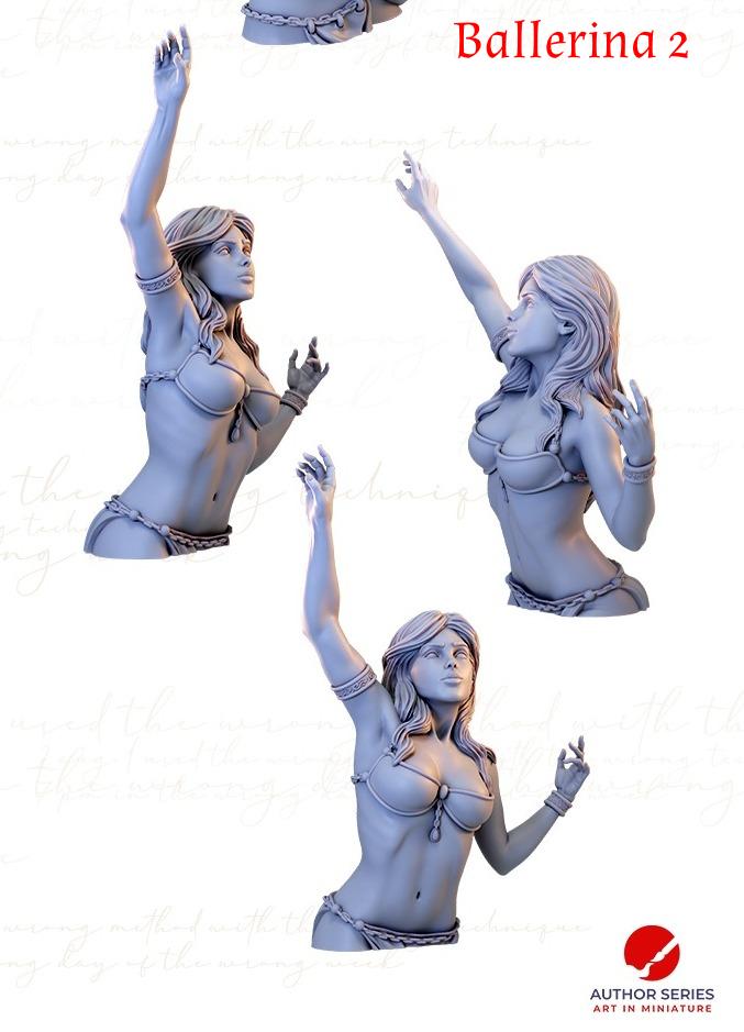 The Dancers Busts | Fantasy Collectible Resin Statue Scale Model | by Authorseries Studio