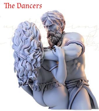 The Dancers Busts | Fantasy Collectible Resin Statue Scale Model | by Authorseries Studio