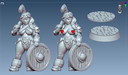 Dwarf Barbarian Brunna | by GazMinis