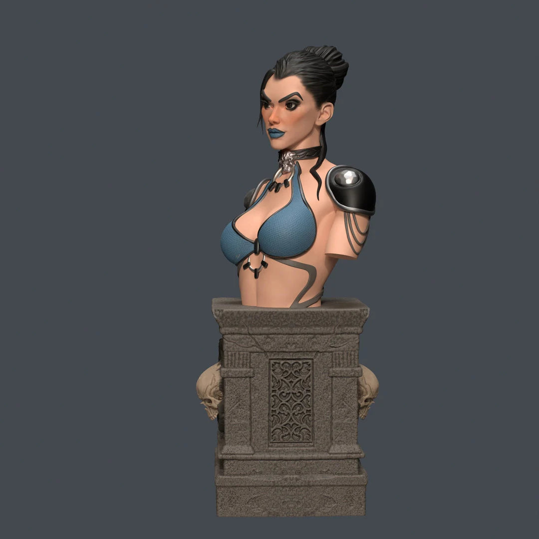 Necrothrone Siren Bust | by Mystic Makers Miniatures