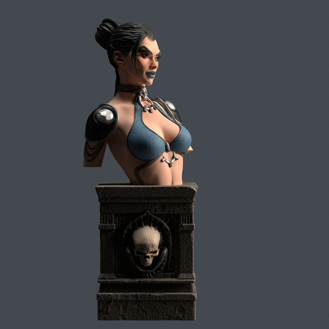 Necrothrone Siren Bust | by Mystic Makers Miniatures