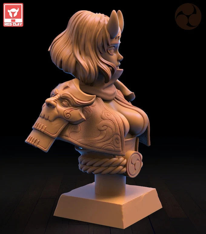 Maki, the Oni Kunoichi Bust | by Red Clay Collectibles