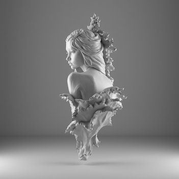 Fae in Prickly Leaves Bust | by Blackthorn Miniatures
