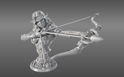 Wood Elf Assassin Bust | by Hold My Miniatures