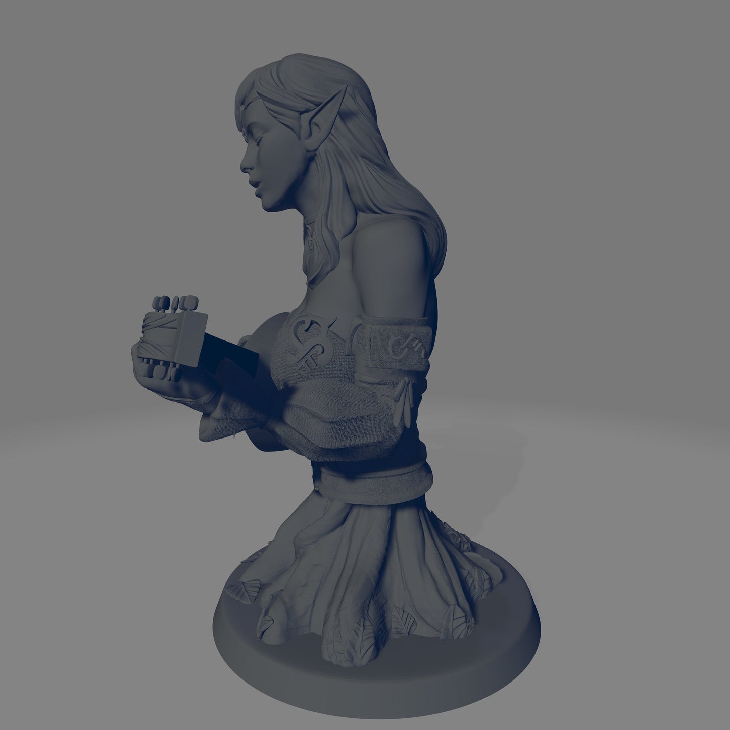 Wood Elf Bard Bust | by Hold My Miniatures