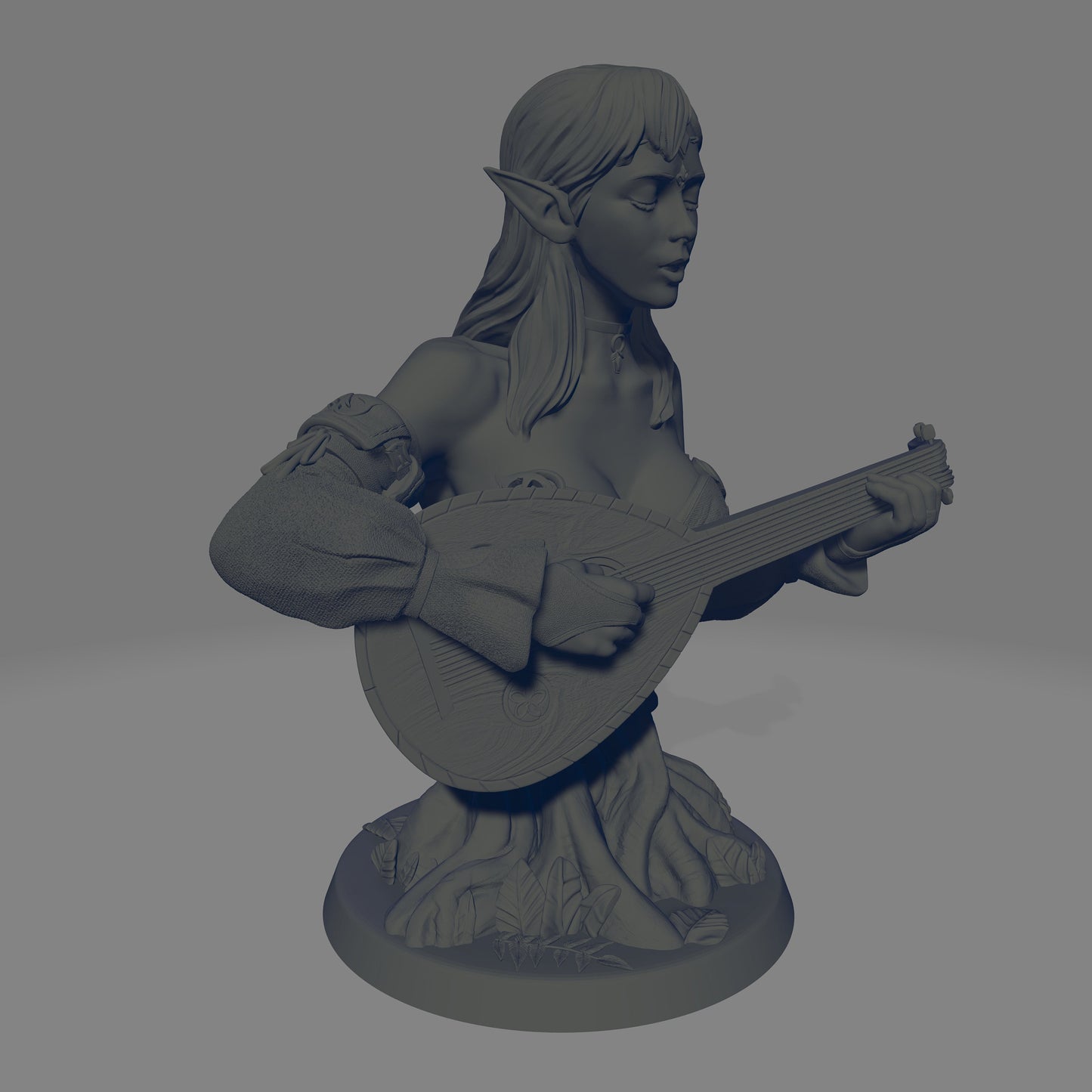 Wood Elf Bard Bust | by Hold My Miniatures
