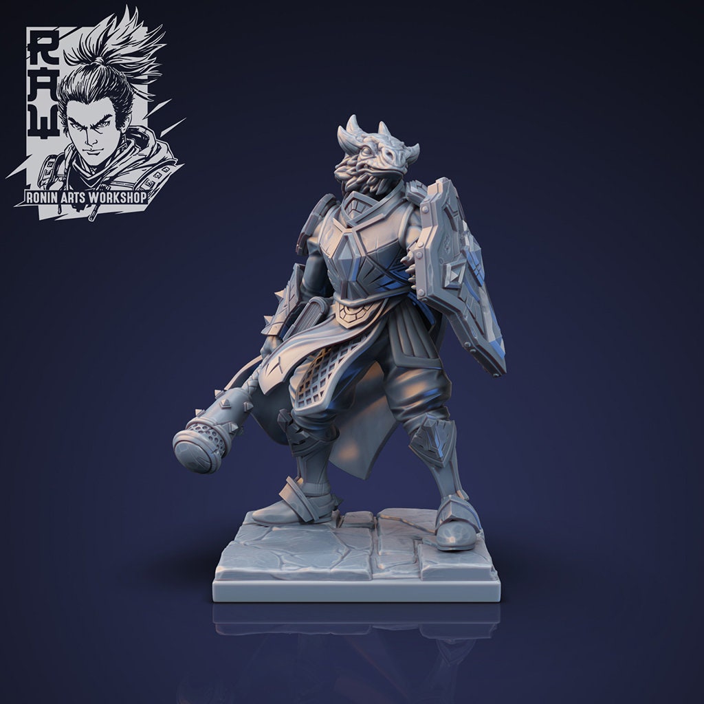 Brubax & Korgor | Fantasy Ranger Fighter Spearmaidens | 35mm / 54mm / 75mm | by Ronin Arts Workshop