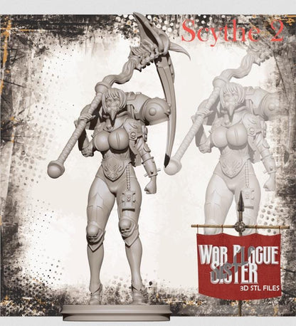 War Plague Sister | Sci-fi Space Soldier Pin-up miniature