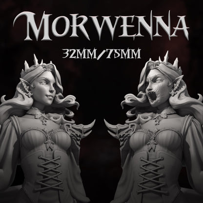 Morwenna | DnD Female Witch Fantasy Miniature | 32mm / 75mm | by Dungeons&Maidens