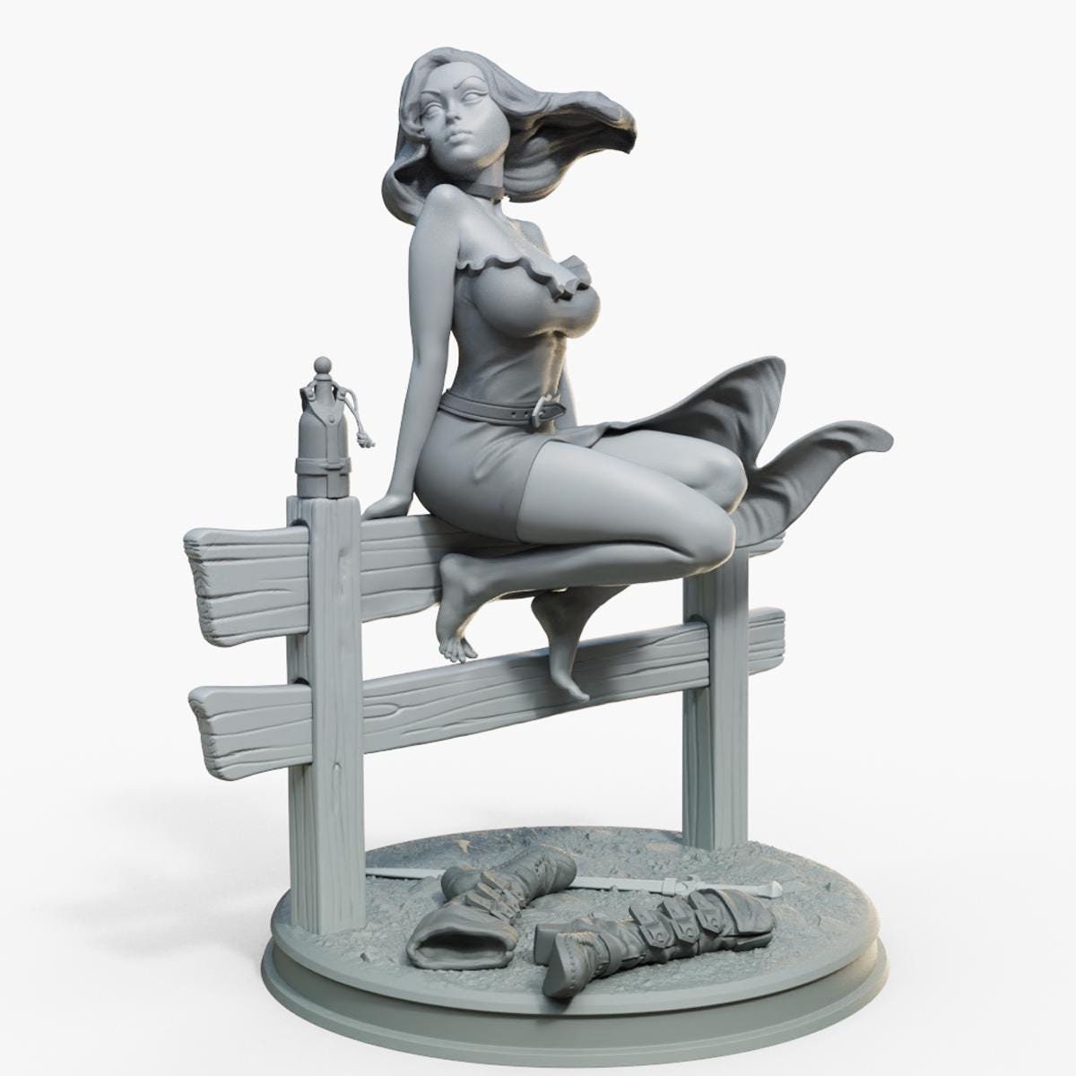 Serenya | Female Collectible Pinup Miniature | 32mm / 75mm | by Female Miniatures