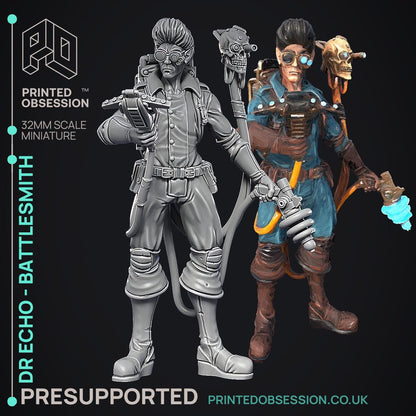 Ghast Busters | DnD Sci-fi Ghost Hunter Demon Human Miniature | 32mm / 75mm | by Printed Obsession