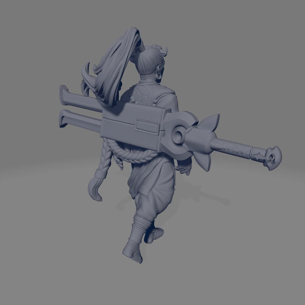 Saekun | DnD Fantasy Rogue Warrior Fighter 3D Printed Miniature | 40mm / 75mm | by RNEstudio