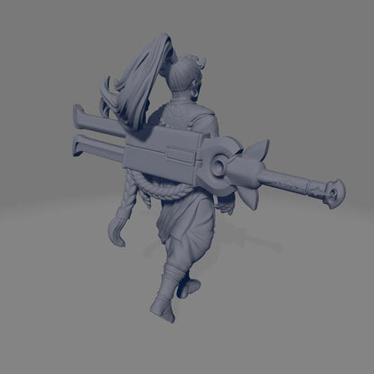Saekun | DnD Fantasy Rogue Warrior Fighter 3D Printed Miniature | 40mm / 75mm | by RNEstudio
