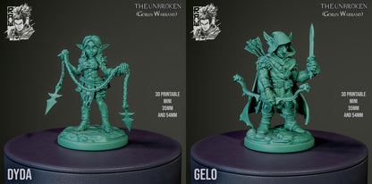 The Unbroken, Goblin Warband | Fantasy Goblin Monster Collectible Miniatures | 35mm / 75mm | by RoninArtsWorkshop