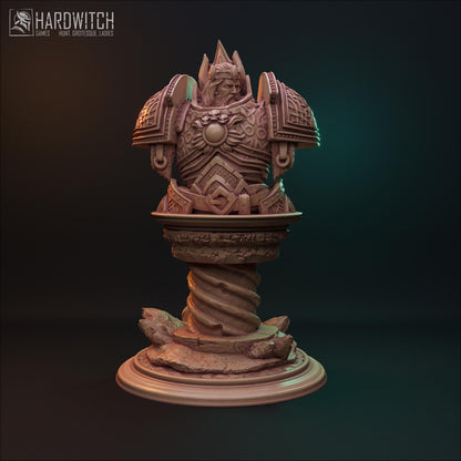 Uther Bust | DnD Arthurian Human Knight Paladin Collectible Miniature | 32mm / 75mm | by HardWitch Games