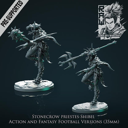 Shibel the Stonecrow Shaman | Fantasy Football Collectible Miniature | 54mm / 75mm | by RoninArtsWorkshop