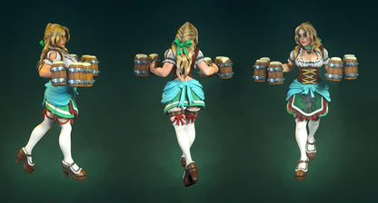 Demi | Female Fantasy Human Barmaid Collectible Miniature | 54mm / 75mm | by RoninArtsWorkshop