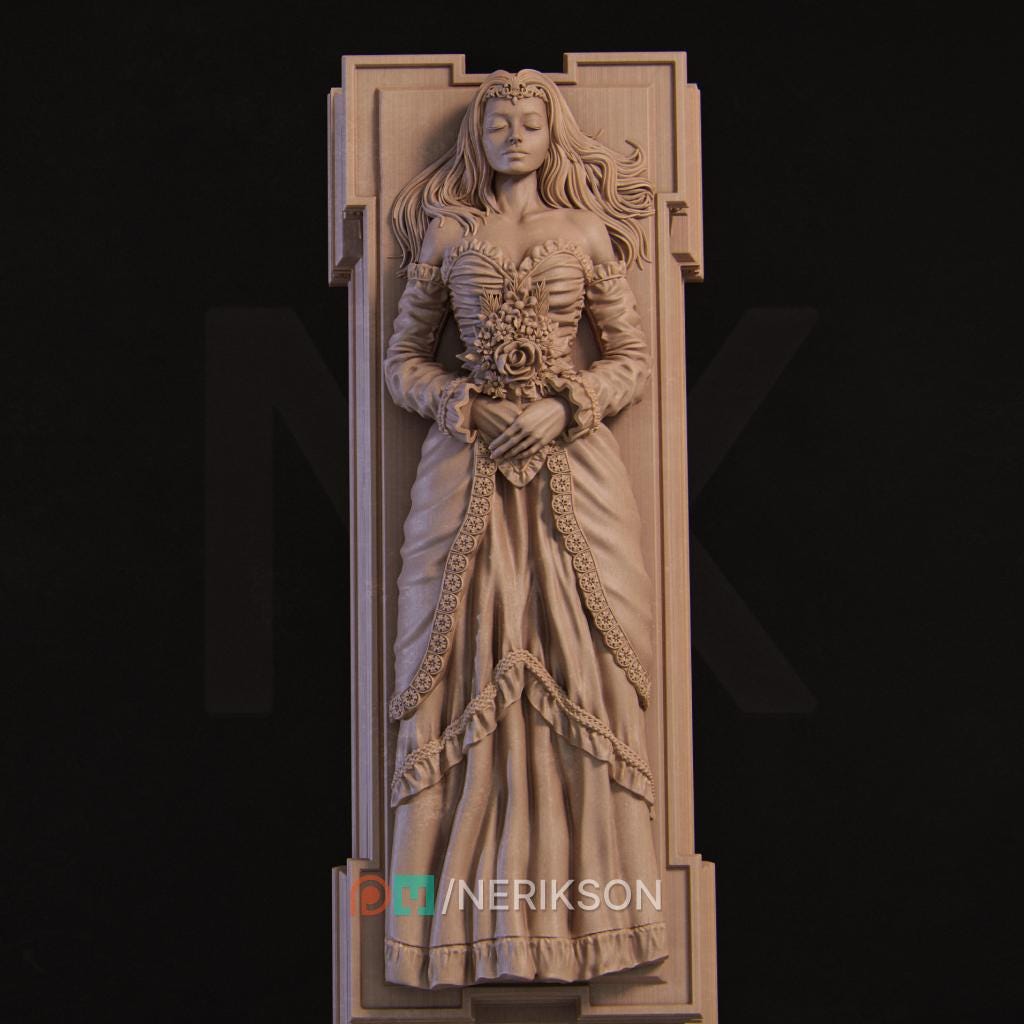 Sleeping Princess | DnD Female Sleeping Beauty Collectible Monster Miniature | 35mm / 75mm | by Nerikson