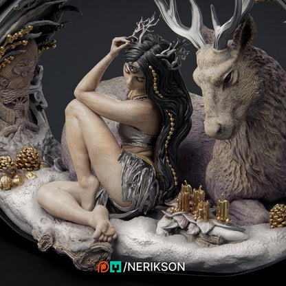 Winter Diorama | Collectible 3D Printed Four Seasons Statue | by Nerikson