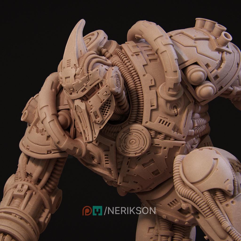Neo-Nixxi Robot | Cyberpunk Automaton Mecha Collectible Miniature Statue | 75mm / 140mm | by Nerikson