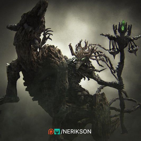 Horseman of Famine | Fantasy Fighter Knight Collectible Miniature Statue | 140mm | by Nerikson