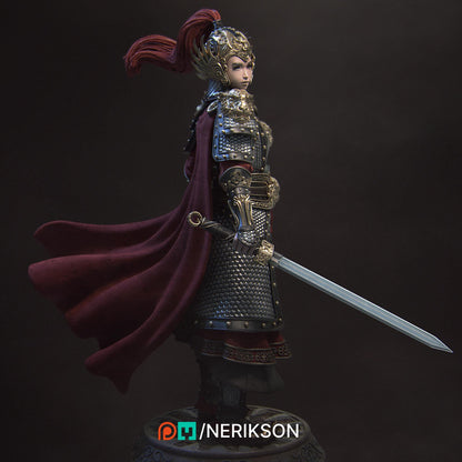Kwan Yen | Three Kingdoms Warrior Knight Collectible Miniature Statue | 75mm | by Nerikson