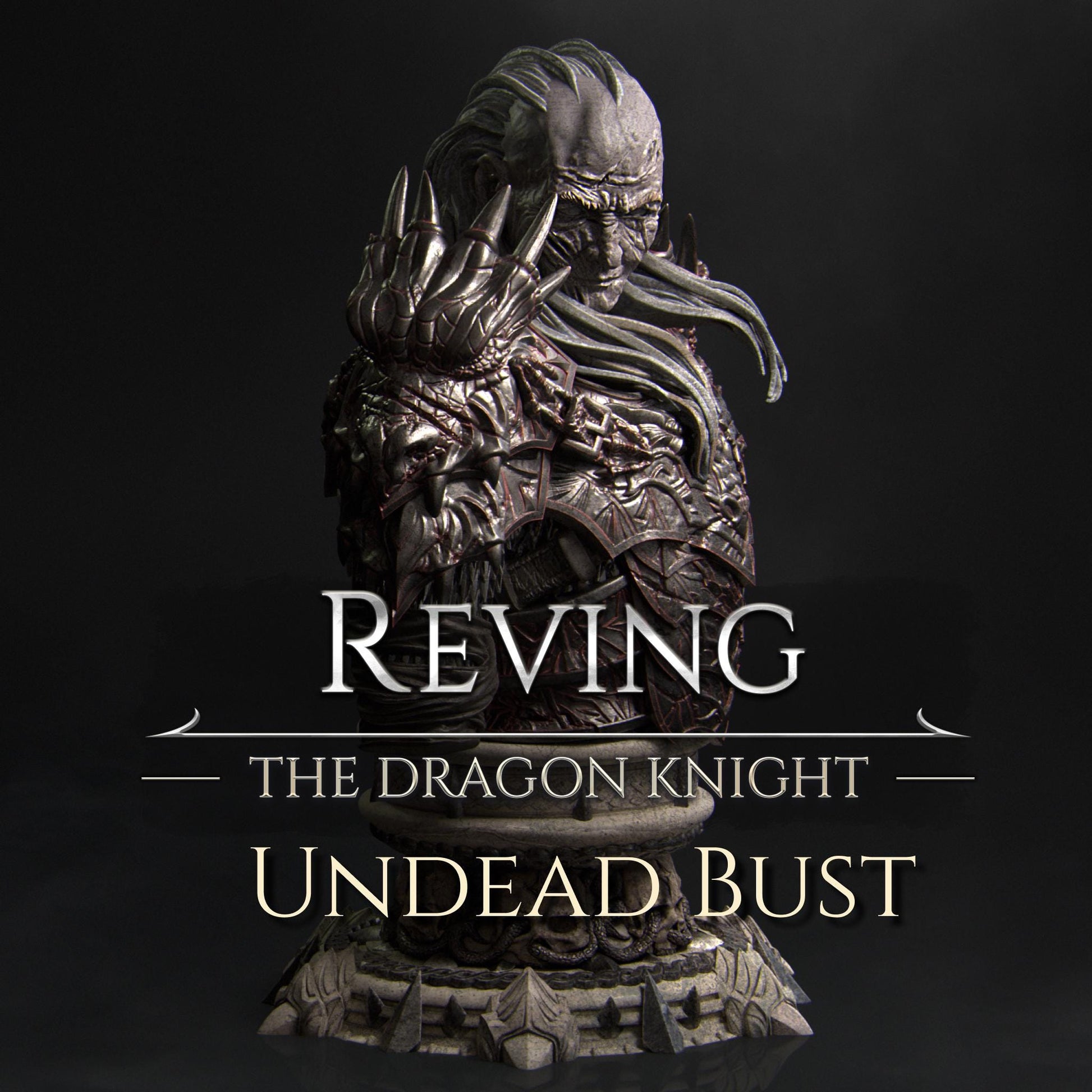 Reving the Dragon Knight Bust | Collectible Fantasy Bust Statue Miniature | by Nerikson