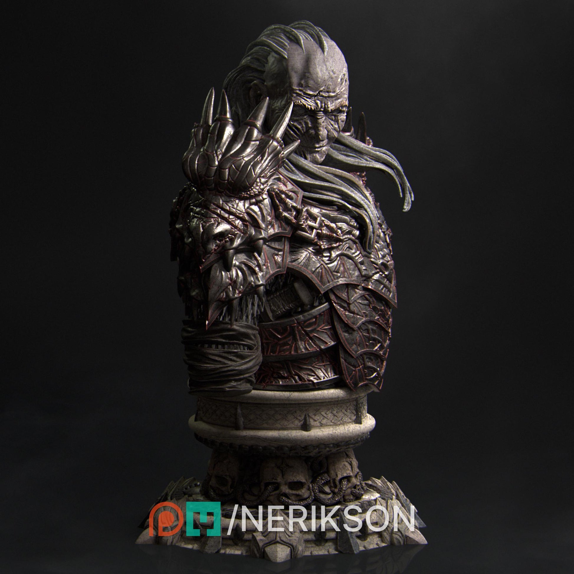Reving the Dragon Knight Bust | Collectible Fantasy Bust Statue Miniature | by Nerikson
