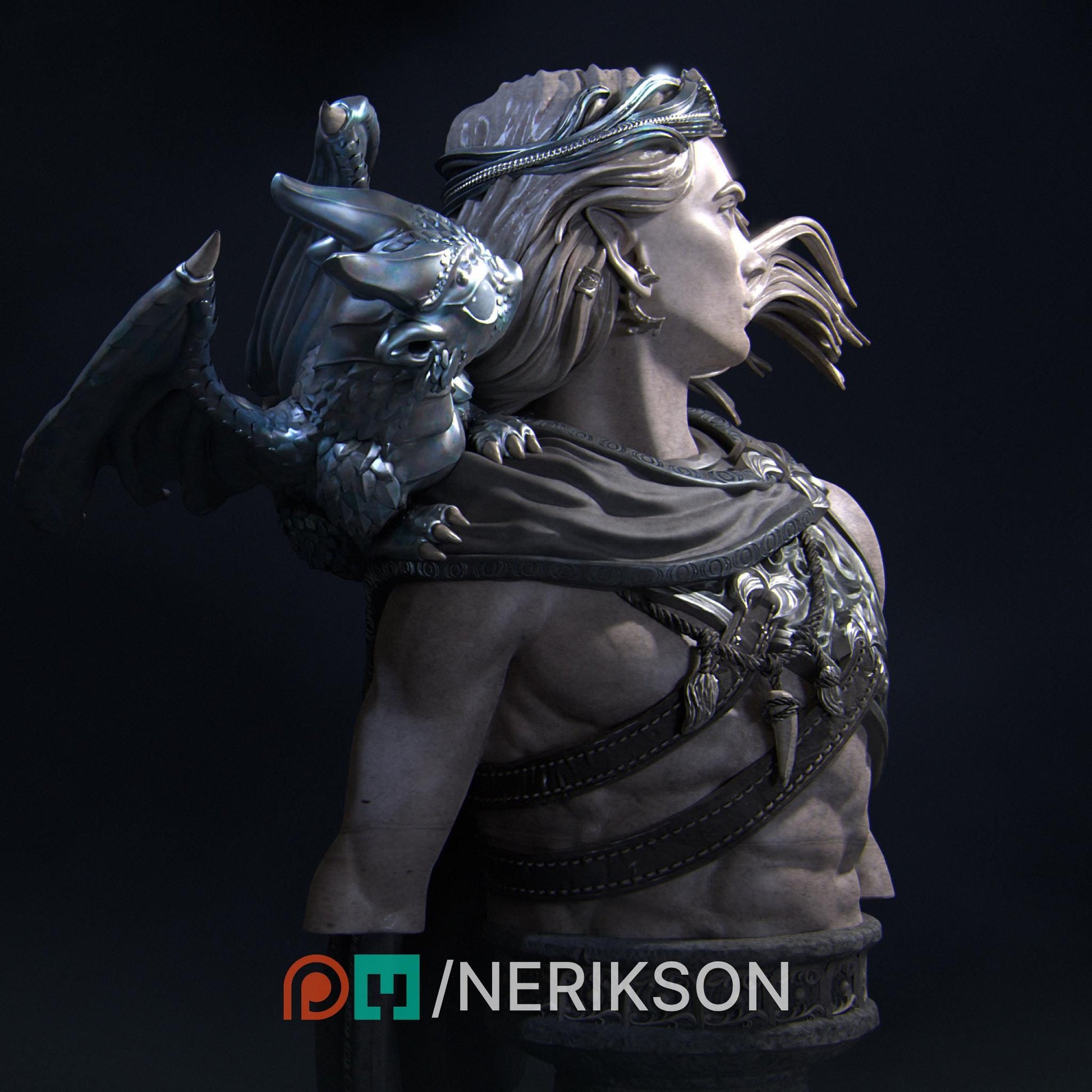 Orion Bust | Collectible Fantasy Bust Statue Miniature | by Nerikson