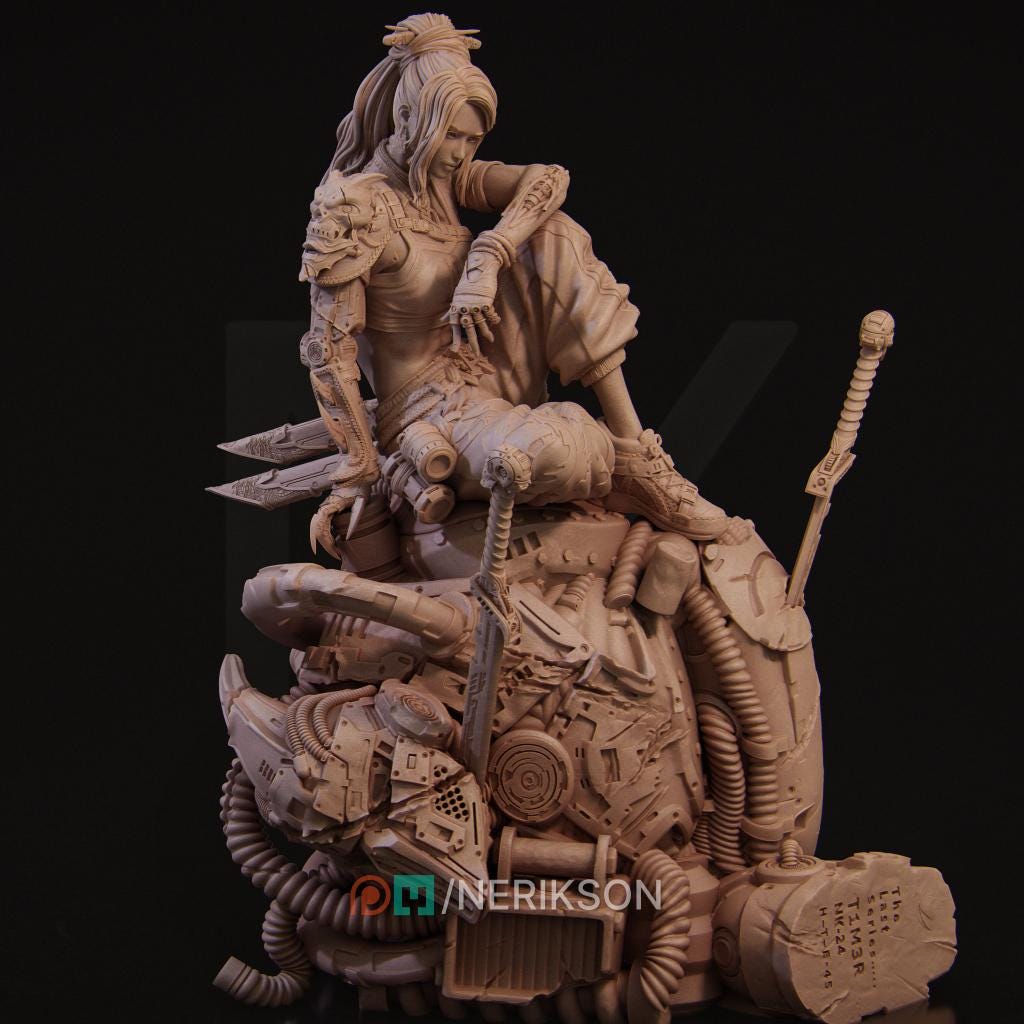 Neo-Nixxi Diorama | Sci-fi Female Collectible Resin Diorama | by Nerikson