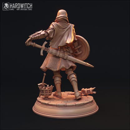 Haffad Sodilad | DnD Female Fantasy Fighter Warrior Pin Up collectible Miniature | 32mm / 75mm | by Hardwitch Games
