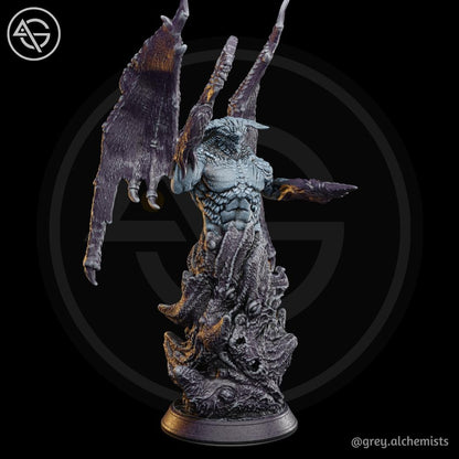 Kaldaroth, the Shadow Demon | DnD Fantasy Demon Lord Monster Collectible Resin Miniature | 75mm | by Grey Alchemists