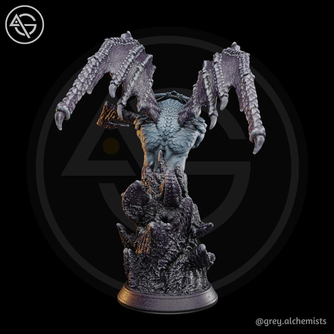 Kaldaroth, the Shadow Demon | DnD Fantasy Demon Lord Monster Collectible Resin Miniature | 75mm | by Grey Alchemists