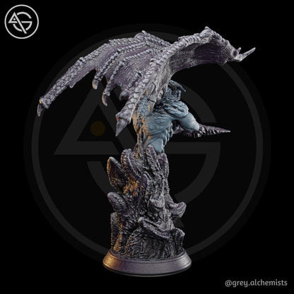 Kaldaroth, the Shadow Demon | DnD Fantasy Demon Lord Monster Collectible Resin Miniature | 75mm | by Grey Alchemists
