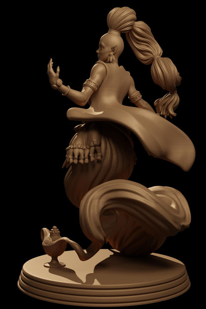 Selnia, the Genie | DnD Female Djinn Egyptian Collectible Tabletop Miniature | 32mm / 75mm | by Jugglers Miniatures