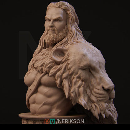 Heracles Bust | Greek & Roman Mythology Collectible Monster Statue Miniature | by Nerikson