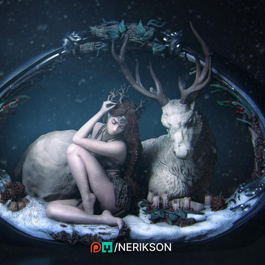 Winter Diorama | Collectible 3D Printed Four Seasons Statue | by Nerikson