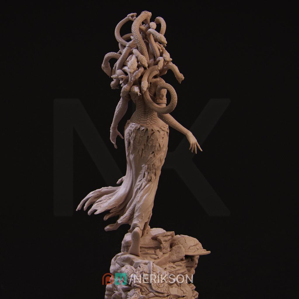Medusa the Gorgon | Female Greek & Roman Myth Warrior Collectible Miniature Statue | 75mm / 140mm | by Nerikson