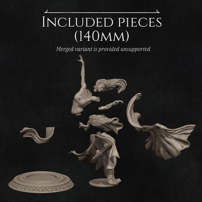 Sound of Night | Female Belly Dancer Collectible Miniature Statue | 75mm / 140mm | by Nerikson