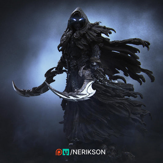 Death | Fantasy Horseman Fighter Knight Collectible Miniature Statue | 75mm / 140mm | by Nerikson