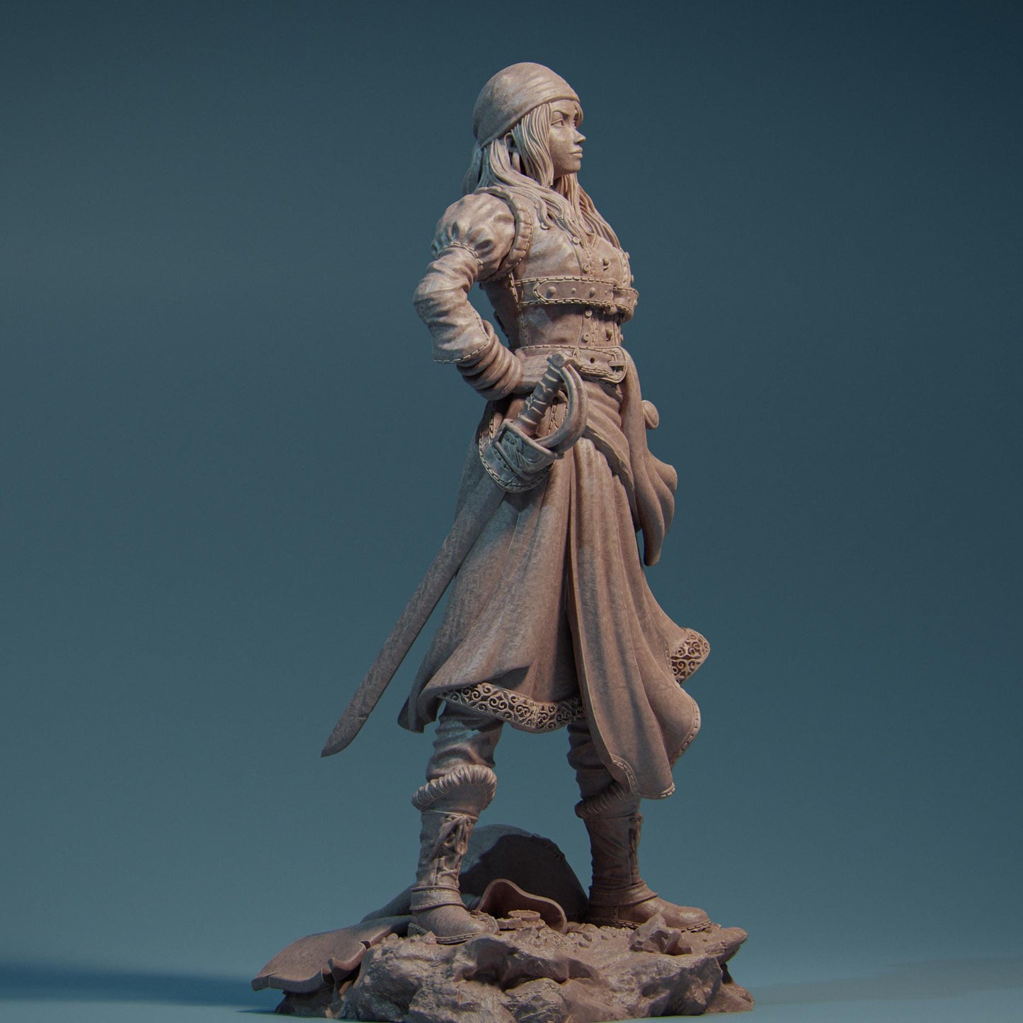 Robber Girl | DnD Thief Rogue Collectible Miniature | 35mm / 75mm | by Nerikson