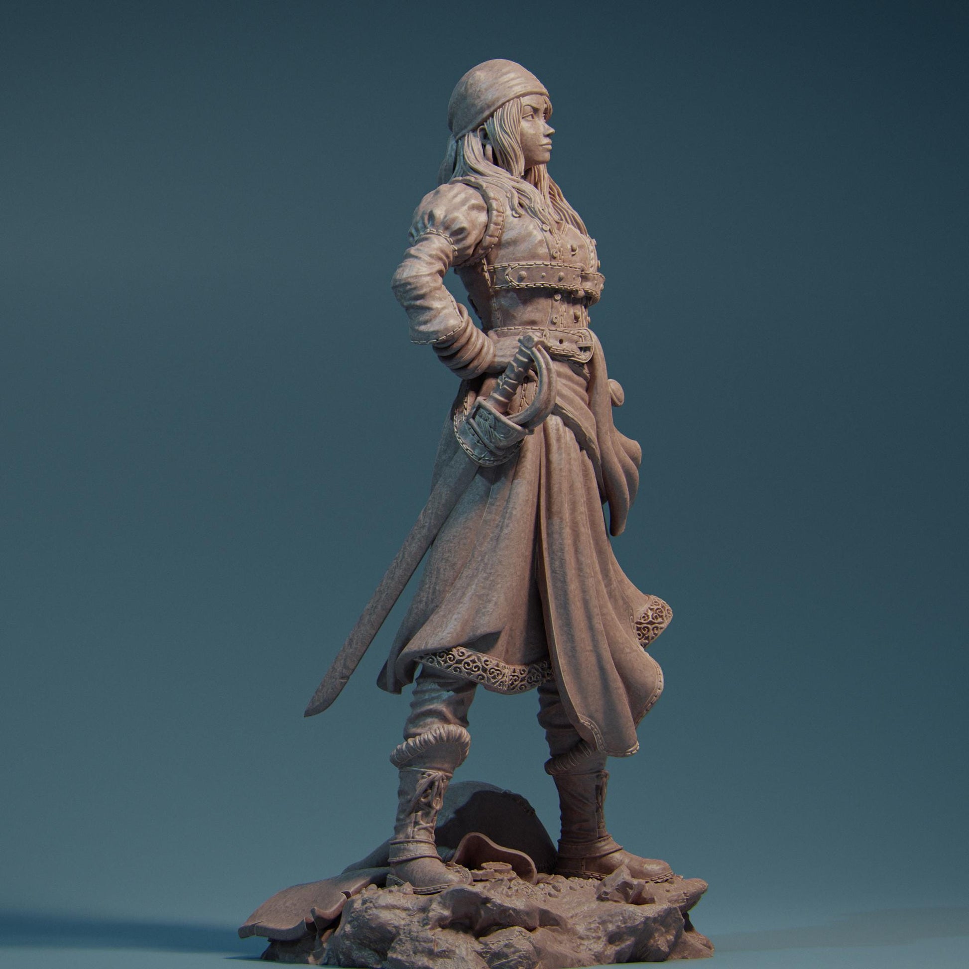 Robber Girl | DnD Thief Rogue Collectible Miniature | 35mm / 75mm | by Nerikson