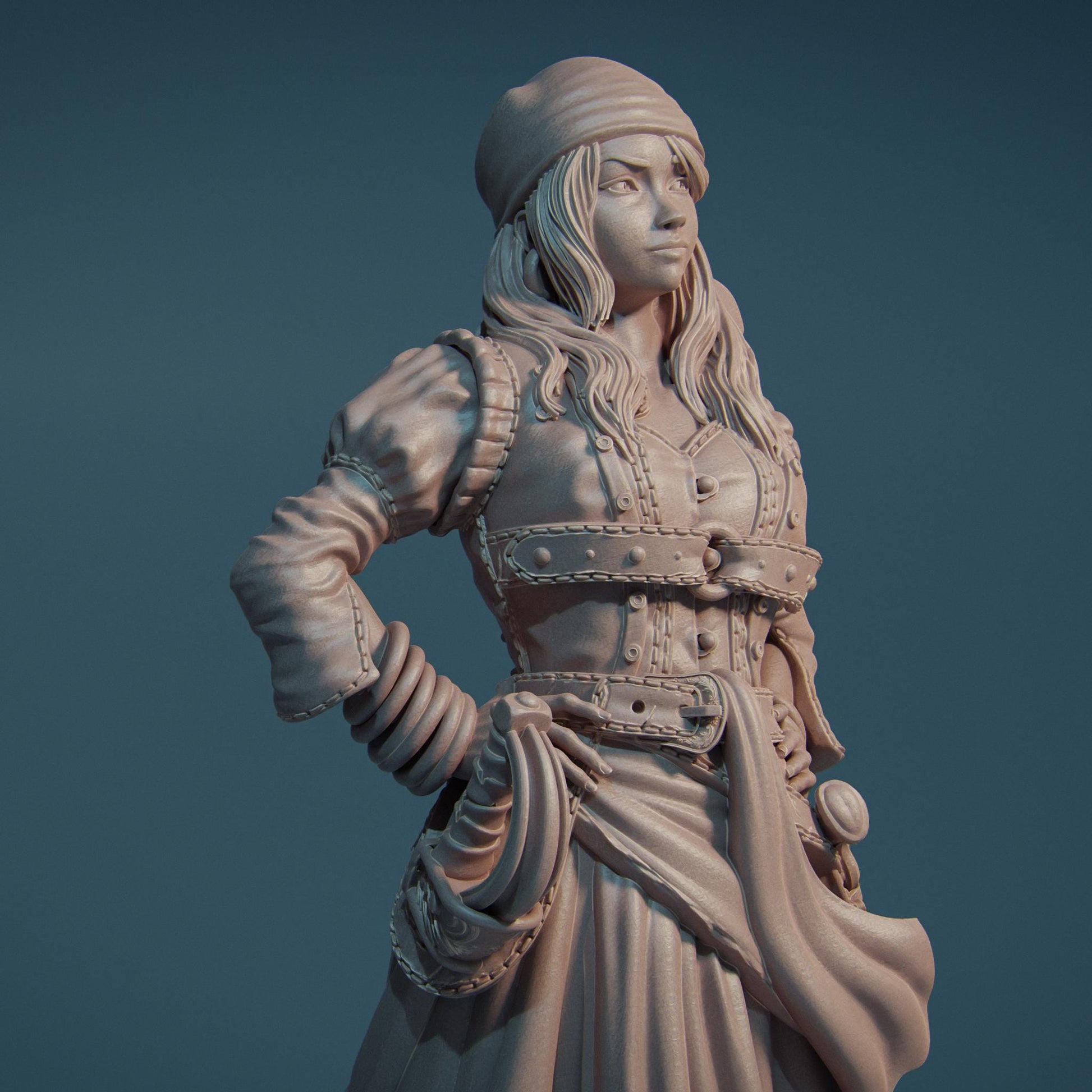 Robber Girl | DnD Thief Rogue Collectible Miniature | 35mm / 75mm | by Nerikson