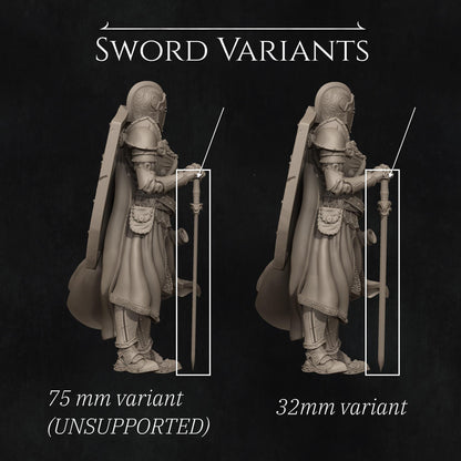 Ivanhoe the Lone Knight | DnD Warrior Fighter Collectible Miniature | 35mm / 75mm | by Nerikson