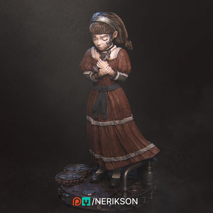Little Robot Girl | DnD Warforged Collectible Miniature | 35mm / 75mm | by Nerikson