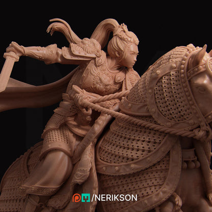 Kwan Yen the Warrior of the Tiger | Fantasy Three Kingdoms Collectible Miniature Statue | 140mm | by Nerikson