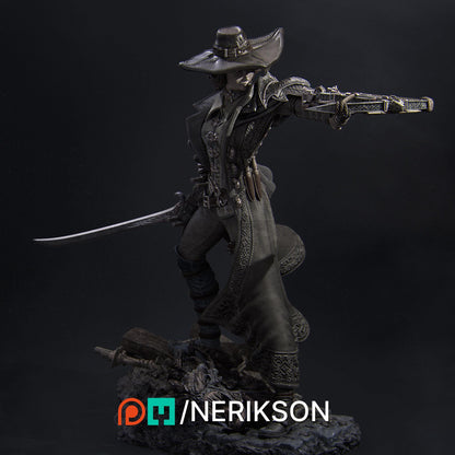 Valeria the Nighthunter | DnD Grimdark Vampire Hunter Collectible Miniature | 32mm / 75mm | by Nerikson