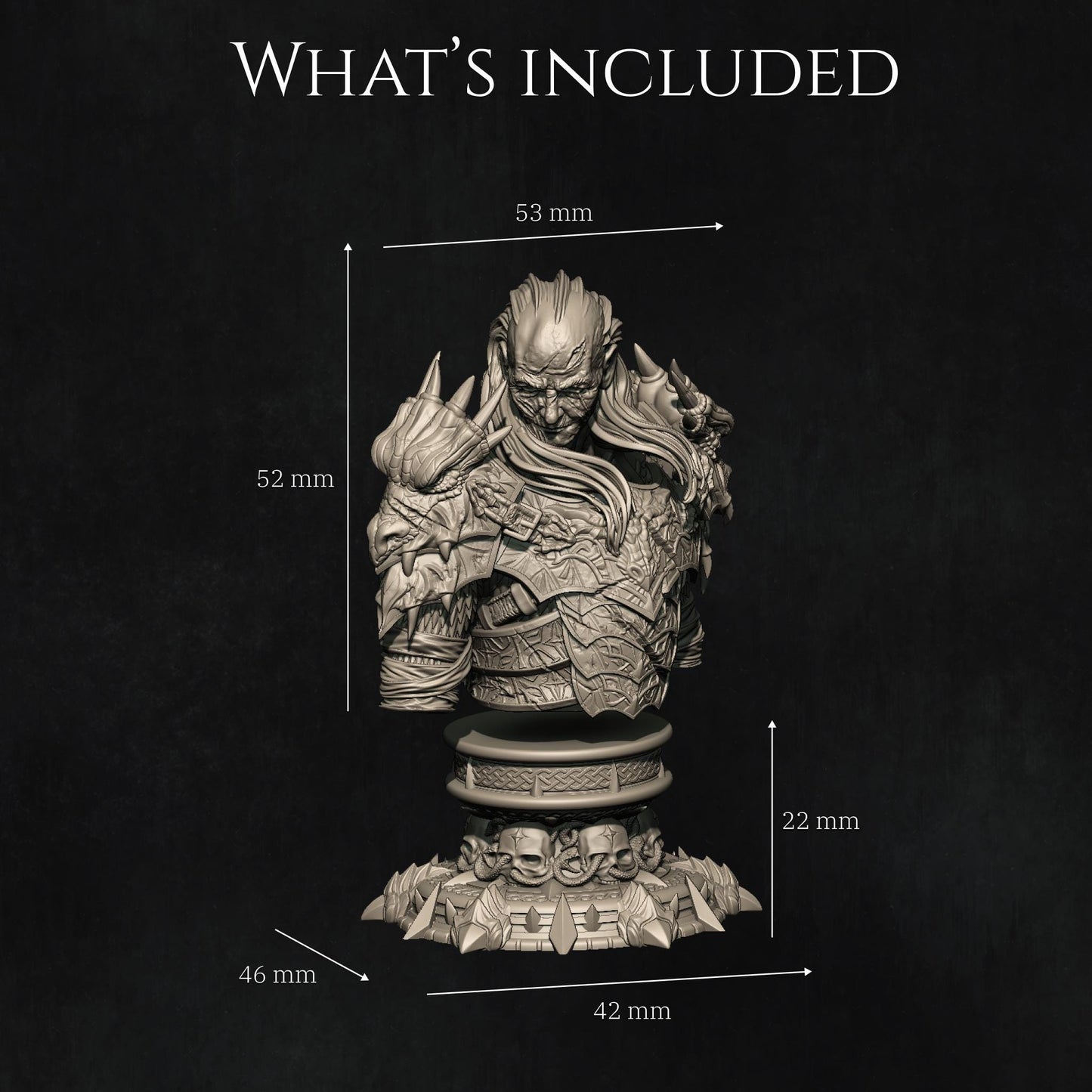 Reving the Dragon Knight Bust | Collectible Fantasy Bust Statue Miniature | by Nerikson